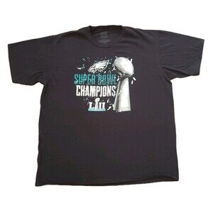 Pro Line Fanatics Philadelphia Eagles Super Bowl Champions Sz XL Mens Black Tee
